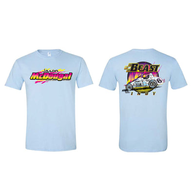 2021 Jason McDougal Beast Indy Tee - White/Black/Light Blue