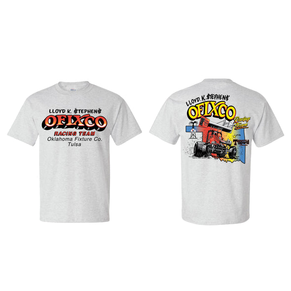 Throttle Down Threads Ofixco Racing Team Tee - Vintage Gray