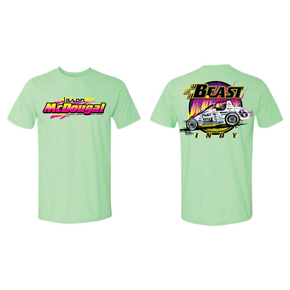 2021 Jason McDougal Beast Indy Tee - Mint Green/Terracotta