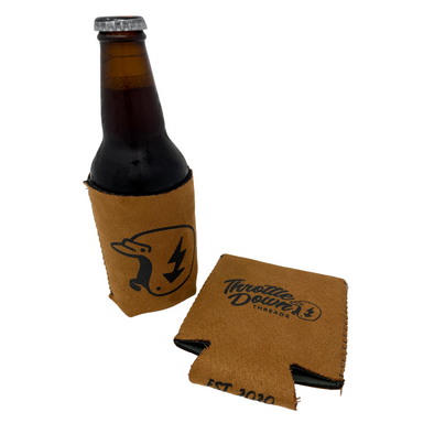 Throttle Down Threads Suede-Style Coozie