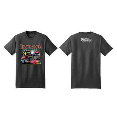 Throttle Down Threads '90s Sprint Car Tee - Dark Gray