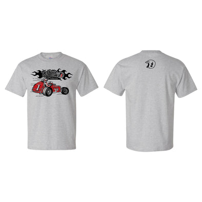 Throttle Down Threads Vintage Sprinter Tee - Heather Gray