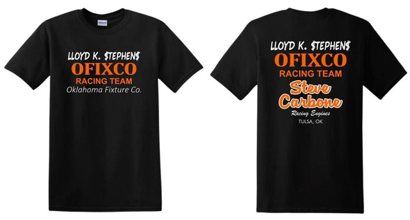 Ofixco Racing Team/Steve Carbone Racing Engines Logo Unisex Tee - Black
