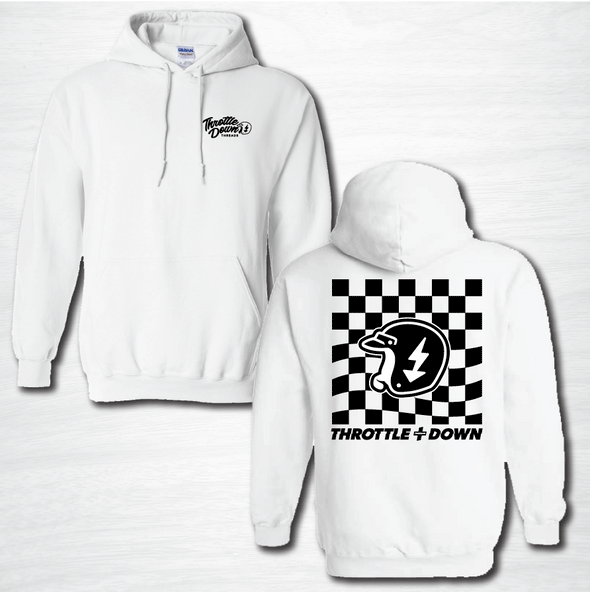 DTG Checker-print Logo Hoodie