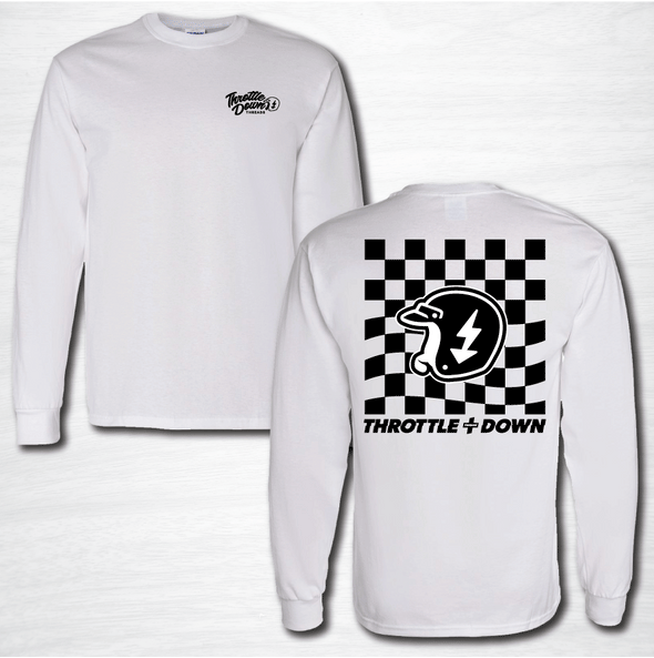 DTG Checker-print Logo Long-sleeve