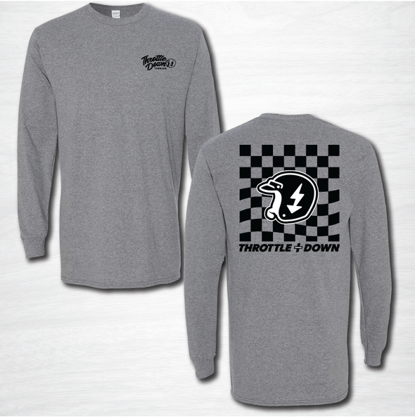 DTG Checker-print Logo Long-sleeve