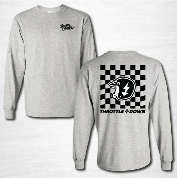 DTG Checker-print Logo Long-sleeve