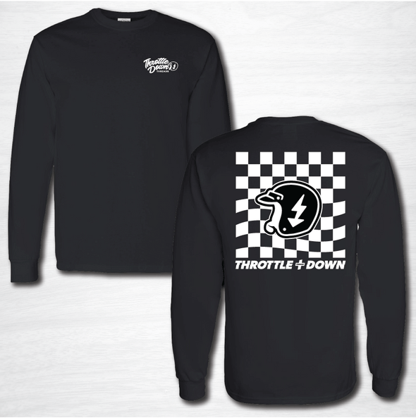 DTG Checker-print Logo Long-sleeve