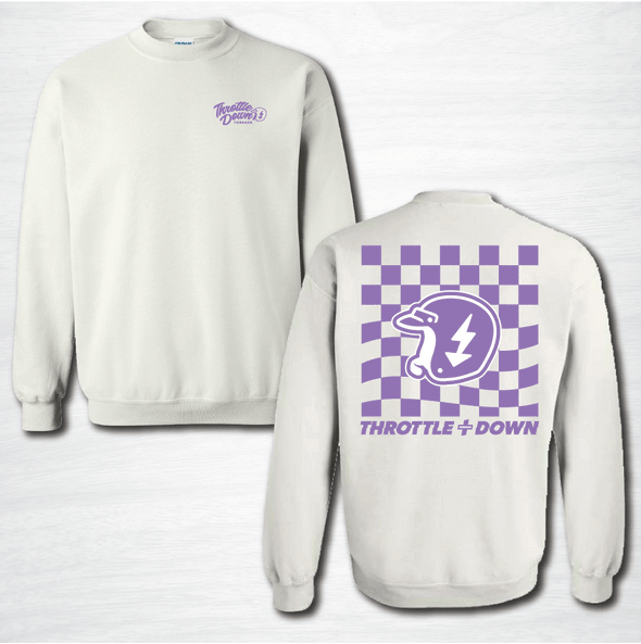 DTG Checker-print Logo Crewneck